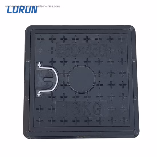 China Factory with CE/ISO En124 Ductile D400 Hinged SMC/BMC Square Fiberglass/Plastic/FRP Composite Manhole Cover Price for Resin