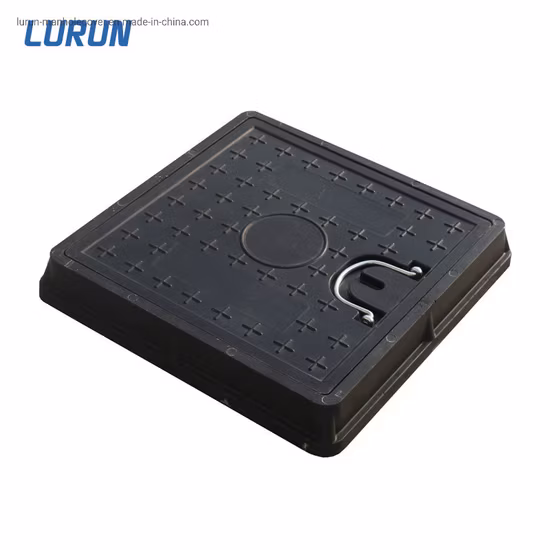 China Factory with CE/ISO En124 Ductile D400 Hinged SMC/BMC Square Fiberglass/Plastic/FRP Composite Manhole Cover Price for Resin
